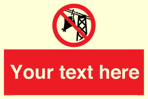 Custom prohibition do not fly kites near overhead electrical power lines